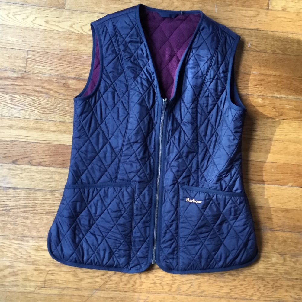 Barbour Navy Quilted Vest